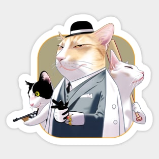 Cat Mafia Gang Sticker